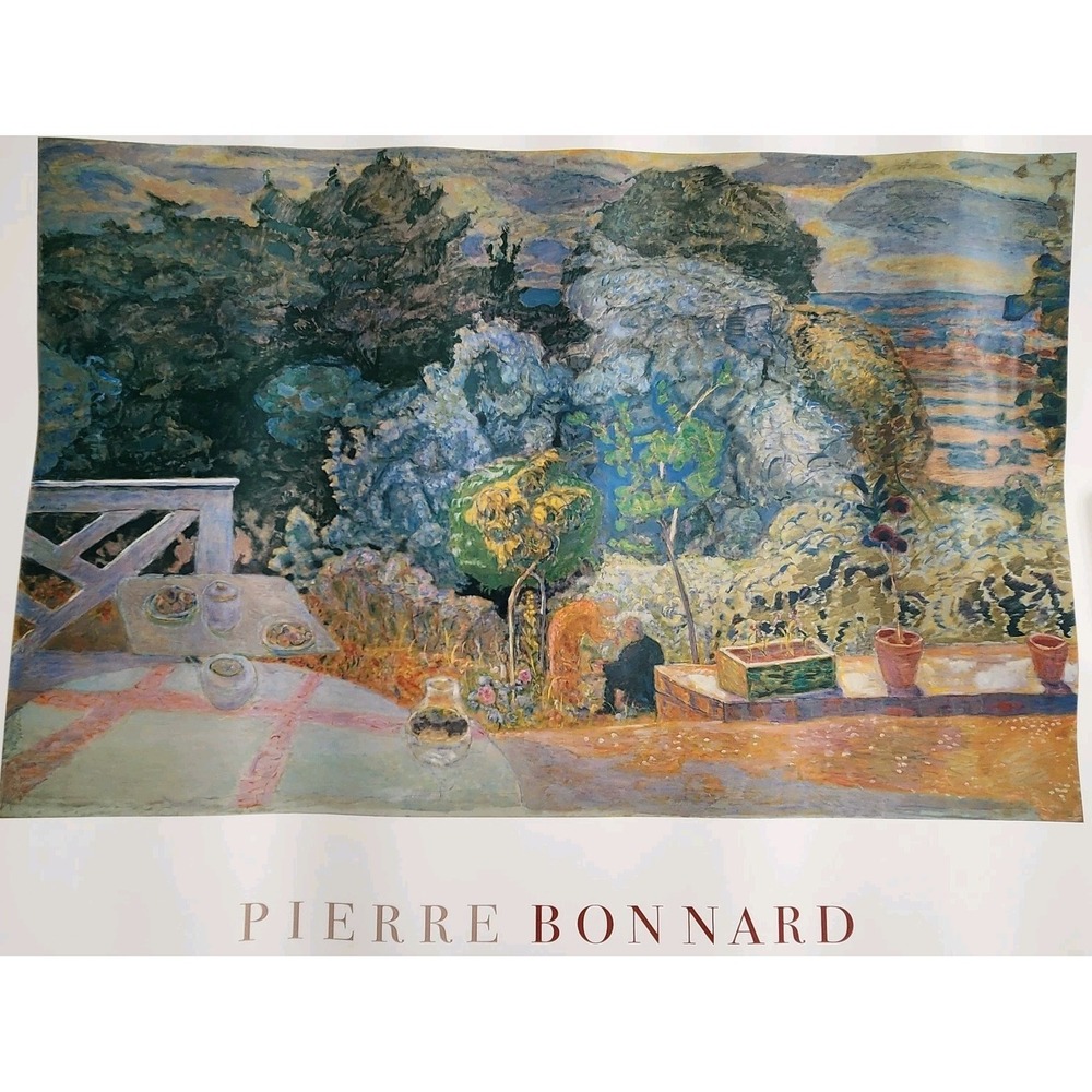 Pierre Bonnard "The Terrace"‎ 1918 Oil on Canvas Poster 32"x24" New Old Stock